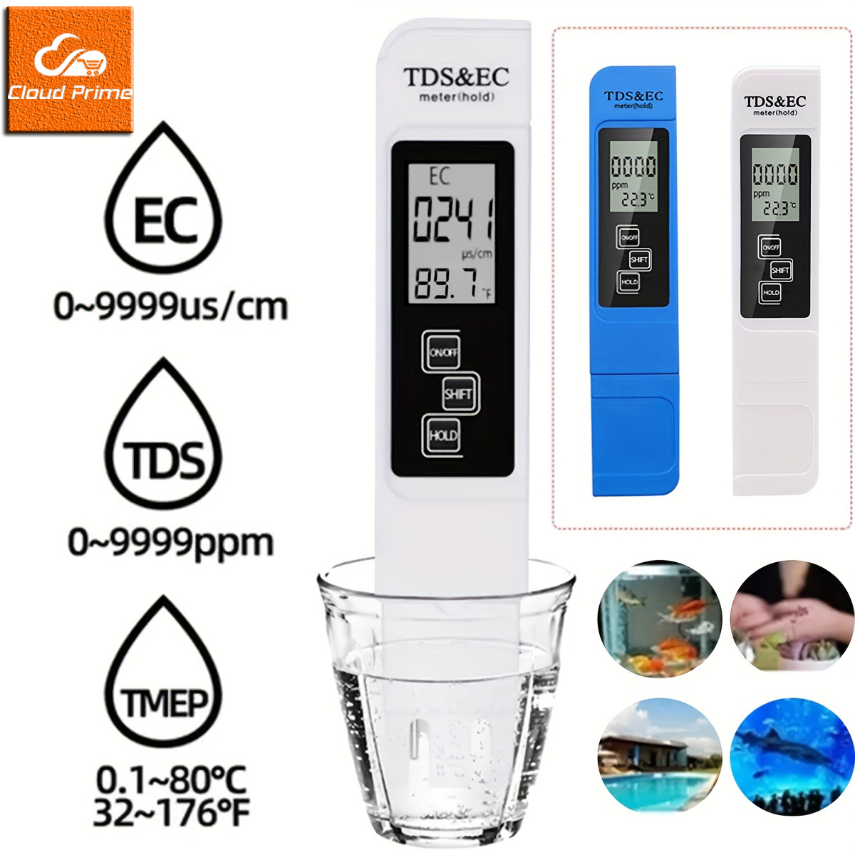 Ec Meter Digital - 3in1 수질 감지 펜 가정용 식수