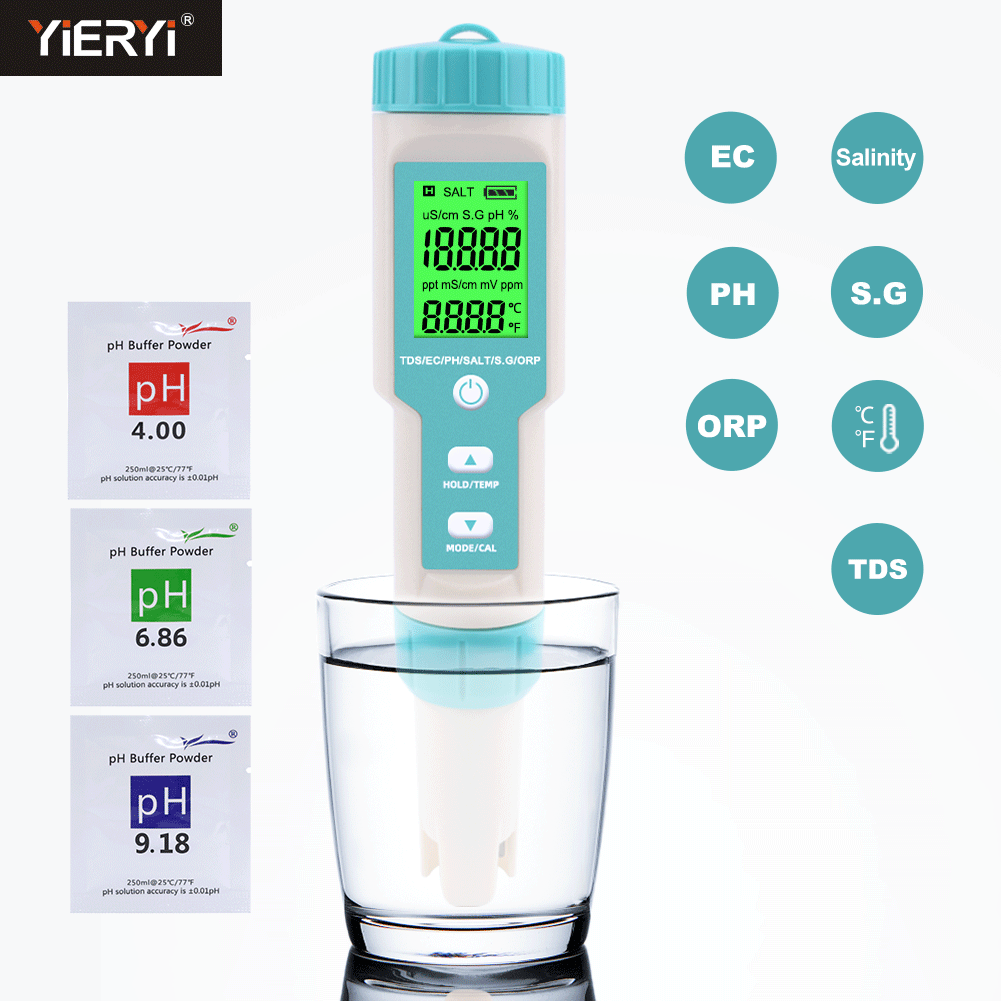 Ec Meter Digital - 새로운 7 in 1 PH/TDS/EC/ORP/염분/S. 식수용
