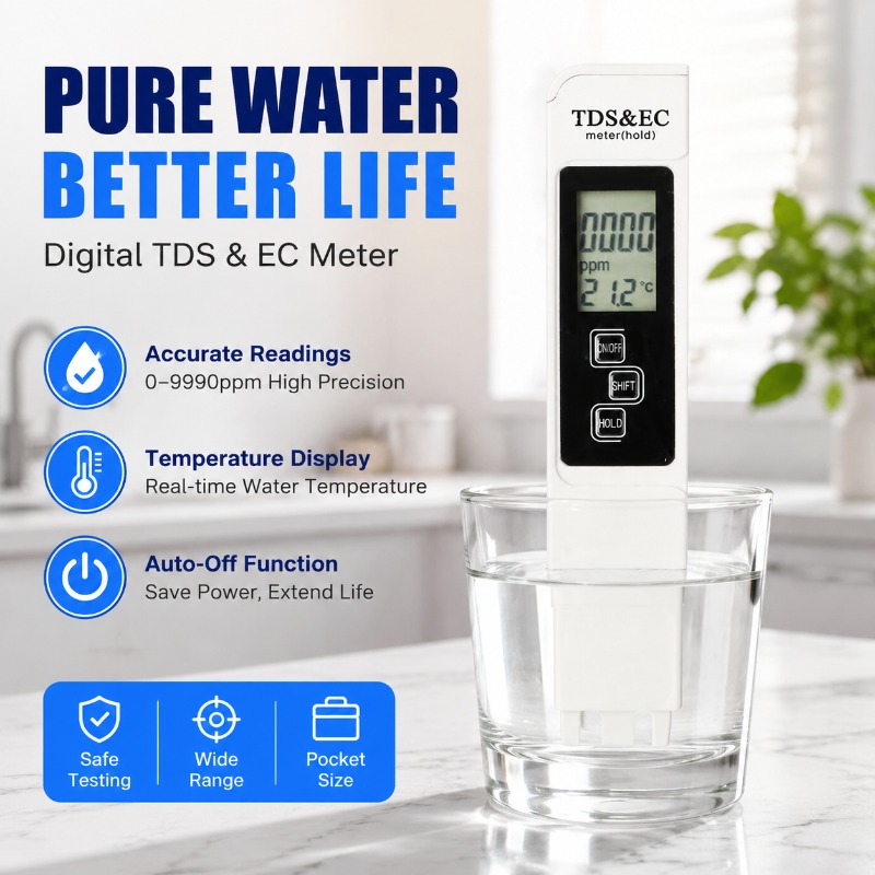 Ec Meter Digital - 흰색 디지털 수질 테스터 TDS EC