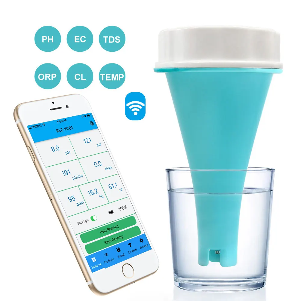 Ec Meter Digital - 6 in 1 수질 테스트 미터