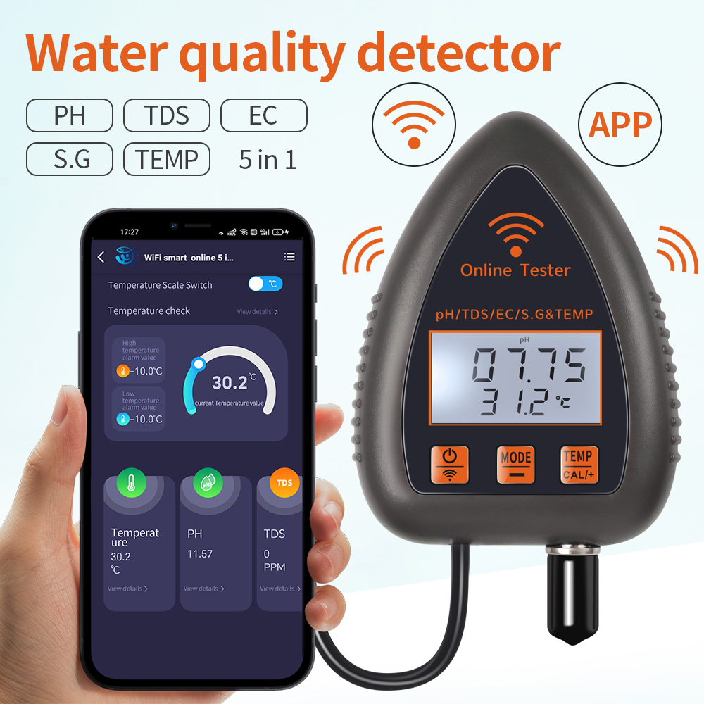 Tuya WiFi 5 in 1 TDS/EC/SALT/S - Ec Meter Digital 리뷰 및 가격