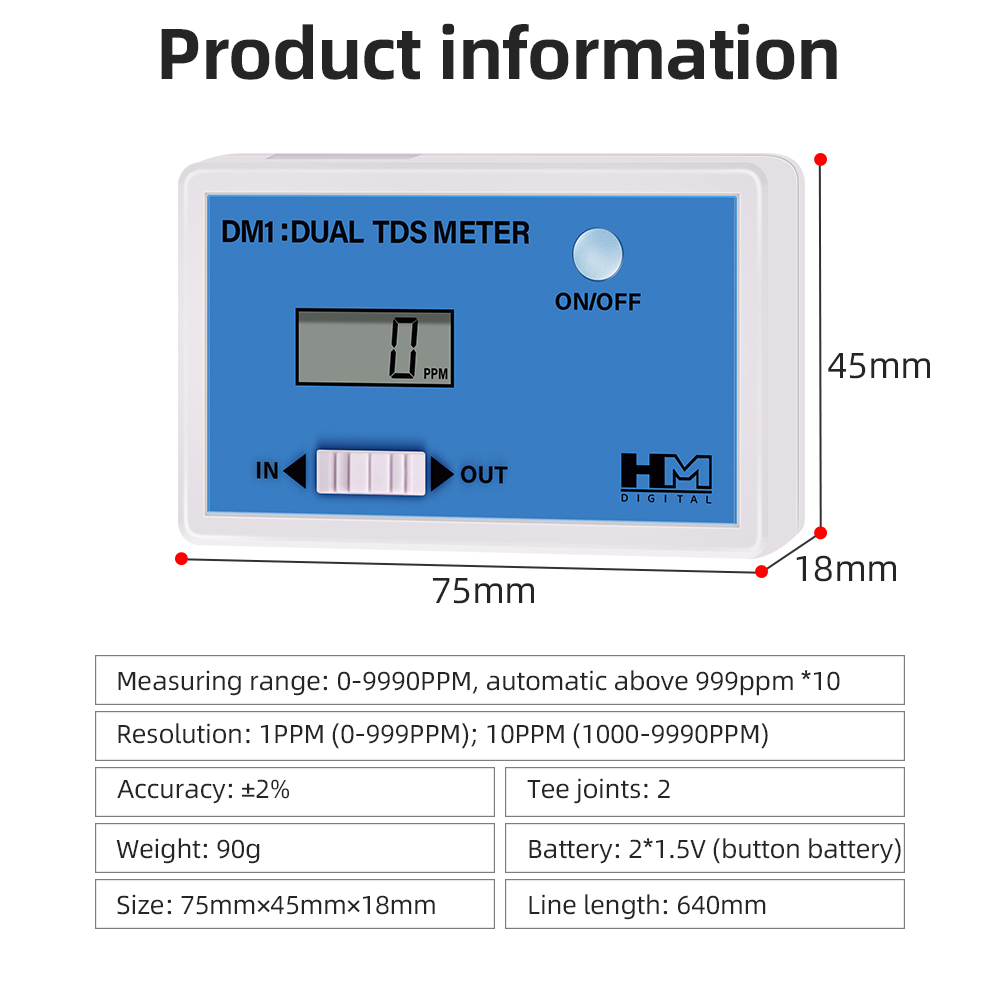 디지털 수질 테스터 듀얼 프로브 온라인 TDS 감지기  - Ec Meter Digital 리뷰 및 가격