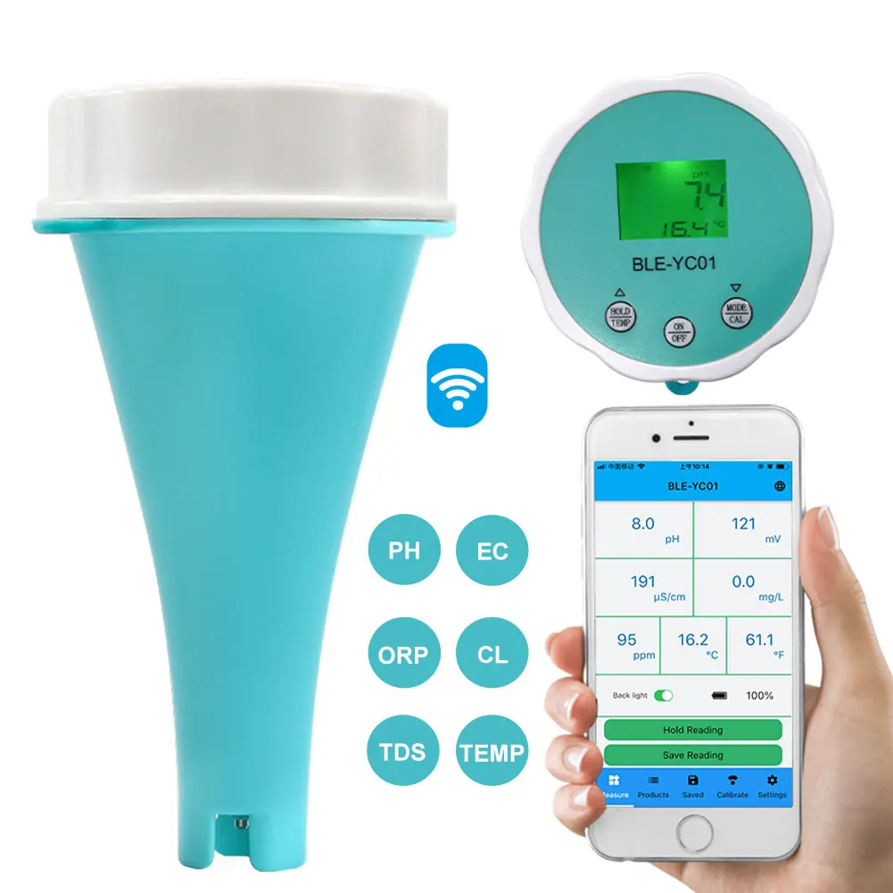6 in 1 수질 테스트 미터 앱 온라인 모니터 PH  - Ec Meter Digital 리뷰 및 가격